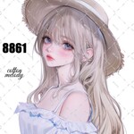 original sticker « no.8861 »     //     人物ステッカー オリジナルステッカー オリジナル人物ステッカー ステッカー cotton melody