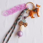 バッグチャーム　犬　シェパード　キーホルダー　ストラップ