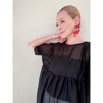 長さ選べる❤️接触冷感＆超軽量❤️大人のシアードレス❤️ガーリー＆大人モードな日にも❤️着痩せ体型カバー❤️オールシーズン❤️ブラック