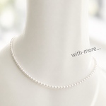【新作】ベビースワロ パール マグネット ネックレス♡ゴールド/シルバー♡スワロフスキー シンプル パールネックレス 結婚式