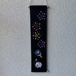 ちりめん細工・夏の花火タペストリー