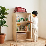 【面取り】フリーラック　ボックス収納　オープンラック　教具棚　絵本棚　おもちゃ収納　コミック棚 モンテッソーリ　ミディアム~ 60cm