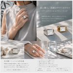 夏映えアンティークホワイト—マザーオブパール レクタングルシグネットリング 白蝶貝 天然石 チャンキー ゴールド可