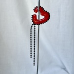  HEART  DRIP  earcuff ( pop red ) // 片耳用 