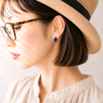 sopo – puol – Sini（蒼）｜ラピスラズリ ターコイズ 天然石ピアス　金属アレルギー対応