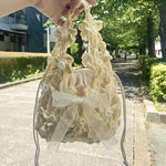 たんぽぽのお花畑ミニバッグ🌼.* 【巾着付き】