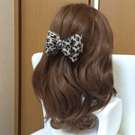 【選べるパーツ】Wire ribbon☆Light beige Leopard