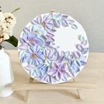 M様専用「薫色の月環」15㎝　花のテクスチャーアート