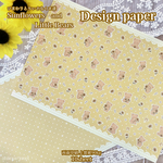 A4デザインペーパー_Sunflowers and Little Bears🧸🌻ドットレース𓊆6月新作𓊇