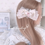 RoseRibbon🎀 Swan🦢🌹 リボン バレッタ アーチ型 バナナクリップ ヘアクリップ