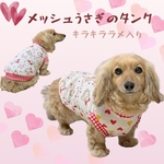 犬服【メッシュうさぎ🐰のタンク】