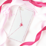  iPhone5/5s/se白地入りクリアケース＊loveレター