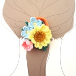 お花のヘアゴム④*レース編み∴再販∴