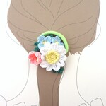 お花のヘアゴム①*レース編み∴再販∴