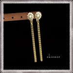 SALE♥オーバルビジューのイヤリング ゴールド
