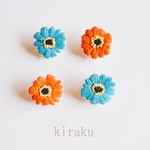 花の手刺繍イヤリング