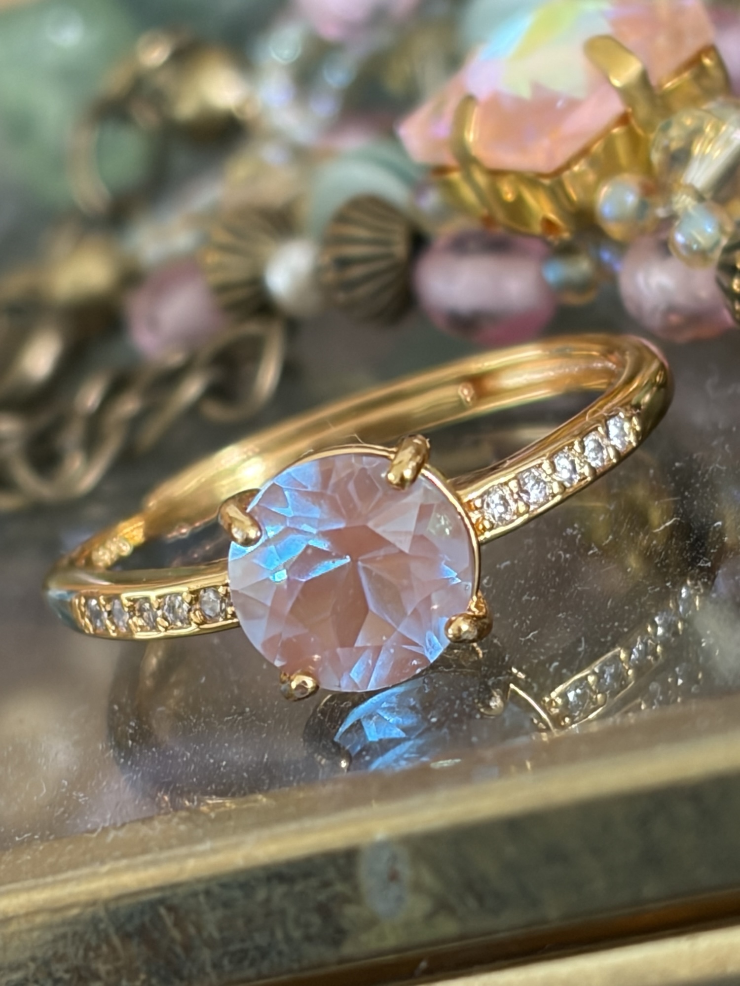 【saphiret】アンティークサフィレットs925リング saphiret】アンティークサフィレット リング ゴールド - Lily-Rose'S
