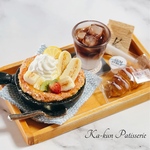 丸ごとバナナのダッチベイビー🍌ロールケーキのサービス付き！
