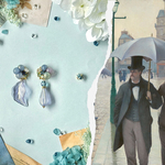 【絵画モチーフ】カイユボット「パリの通り、雨」シックな雨模様を纏うピアス/イヤリング（1way）