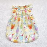 【完成品　胴35～36】 クリームソーダ柄メッシュのワンピース/接触冷感（クリーム）