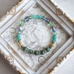 【soraumiharu様専用】Emerald × czech beadsII（ブレスレット）