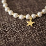 お星様とパールのブレスレット