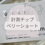 ベリーショート　サイズ計測用チップ