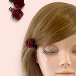ミニ薔薇ヘアクリップ2個セット　