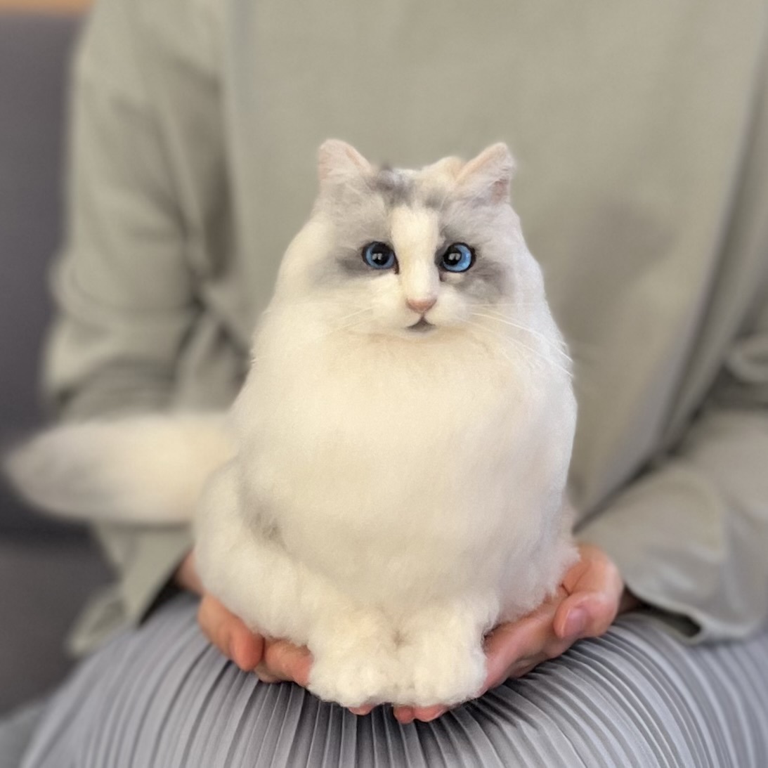 オーダー】羊毛フェルト うちの子 猫 ラグドール 長毛 ノルウェー