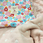 sale  8重ガーゼケットＭ♡北欧花柄ピンク