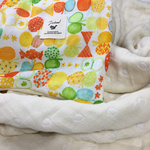  ♥SALE♥8重ガーゼケットＭ♡キャンディオレンジ×クリームドット