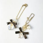 【送料無料】☆クリップとチャームのセット☆ときめきブラウン♡Mocha feminine　しおり　インデックス 　ブックマーク　クリップ　ブッククリップ　栞　ブックマーカー　チャーム