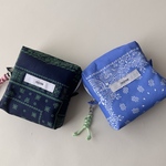 バッグの中の荷物整理にぴったり◎韓国っぽ パラコード付きボックスポーチ/Puffy Box pouch（パフィーボックスポーチ）/バンダナ柄