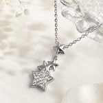 【再販】ポラリス スターネックレス⭐️エレガント 星アクセサリー 大人 上品 星 夜空 大人スター クリスマスプレゼント プチ キラキラアクセ