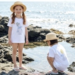 両面印刷★後ろ姿にきゅんとするプリンセスTシャツ/110サイズ/半袖/女の子/おしゃれ/童話/オリジナルキャラクター