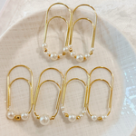 ペーパークリップ　バインダー貯金　パール　リボン　シンプル