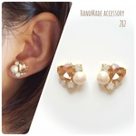 ハートストーン♡ビジューピアス
