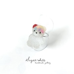 sugar candy bear ~soda collection~ ✵ シュガーキャンディベアの指輪  《 クリアクリームソーダ 》   フリーリング     💍リングカラー選べます