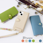  リバティ スマホケース  手帳型 本革 リバティ×国産シュリンクレザー  縦吊り2 本革スマホケース レザー スマホショルダー ハンドストラップ リバティケース 花柄 iPhone16 対応  