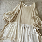 完成品♡Heidi♡シアバター加工ダブルガーゼダブリエ付きワンピース。.＊