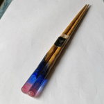 木とレジン　鉱石の箸【バイカラートルマリン】再販