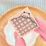 【パンダくんのチェックなコーナーはんこ　ラバースタンプ】