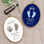 ⭐︎手形足形刺繍命名書⭐︎/ベビー手形足形/命名ボード/出産祝い/お七夜/メモリアルボード/誕生日/名入れ刺繍/誕生日祝い/出産プレゼント/ギフト/出産記念/手形アート/足形アート/命名パネル