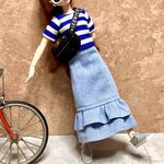 デニムマーメイドスカート☆22センチドール洋服ドール服ドール22㎝ドール服1/6ドール