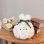 【🉐SALE✨️】ふわふわうさぎの巾着‎🖤ブラック🎀