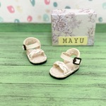 オビツ11メッシュサンダル（アイボリー・金具渋金）