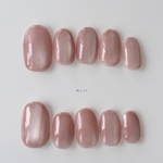 【No.11】再販人気No.1👑うるうるスキンマグネットネイル　マグネットネイル　シンプル　ナチュラルネイル　ネイルチップ　ピンクベージュ　うるちゅる　うるうる　ブライダル　結婚式　