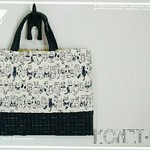 おすわりネコちゃんのシックなレッスンバッグ♪