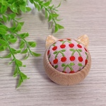  【デザフェス後夜祭】針山＊さくらんぼ模様＊こぎにゃん型🐾