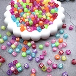 【たっぷり約200個♪】6x6mm アルファベットキューブビーズ